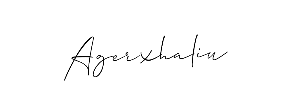 It looks lik you need a new signature style for name Agerxhaliu. Design unique handwritten (Allison_Script) signature with our free signature maker in just a few clicks. Agerxhaliu signature style 2 images and pictures png