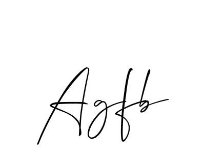 Create a beautiful signature design for name Agfb. With this signature (Allison_Script) fonts, you can make a handwritten signature for free. Agfb signature style 2 images and pictures png