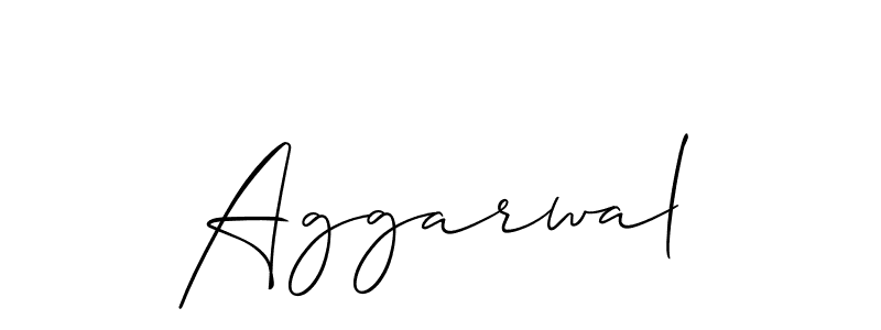 How to make Aggarwal name signature. Use Allison_Script style for creating short signs online. This is the latest handwritten sign. Aggarwal signature style 2 images and pictures png