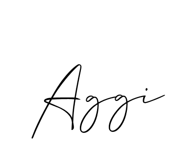 How to make Aggi name signature. Use Allison_Script style for creating short signs online. This is the latest handwritten sign. Aggi signature style 2 images and pictures png