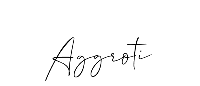 How to make Aggroti name signature. Use Allison_Script style for creating short signs online. This is the latest handwritten sign. Aggroti signature style 2 images and pictures png