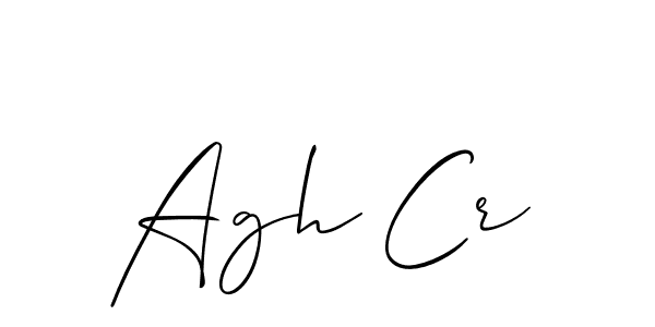 Also we have Agh Cr name is the best signature style. Create professional handwritten signature collection using Allison_Script autograph style. Agh Cr signature style 2 images and pictures png