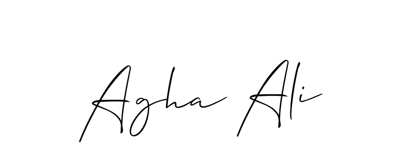 Agha Ali stylish signature style. Best Handwritten Sign (Allison_Script) for my name. Handwritten Signature Collection Ideas for my name Agha Ali. Agha Ali signature style 2 images and pictures png