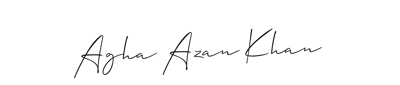 Also we have Agha Azan Khan name is the best signature style. Create professional handwritten signature collection using Allison_Script autograph style. Agha Azan Khan signature style 2 images and pictures png