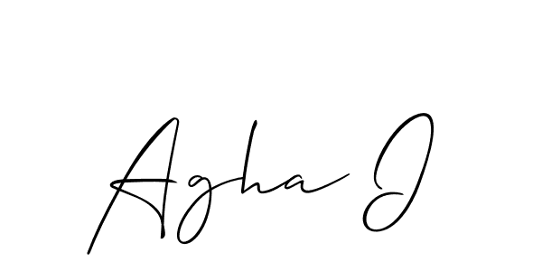 Also You can easily find your signature by using the search form. We will create Agha I name handwritten signature images for you free of cost using Allison_Script sign style. Agha I signature style 2 images and pictures png