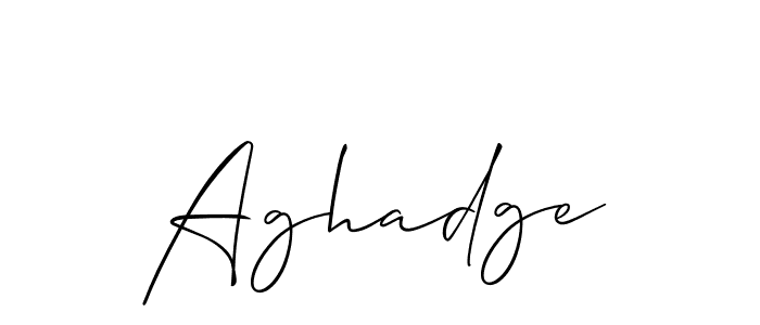How to make Aghadge name signature. Use Allison_Script style for creating short signs online. This is the latest handwritten sign. Aghadge signature style 2 images and pictures png