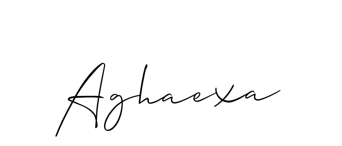 Make a beautiful signature design for name Aghaexa. With this signature (Allison_Script) style, you can create a handwritten signature for free. Aghaexa signature style 2 images and pictures png