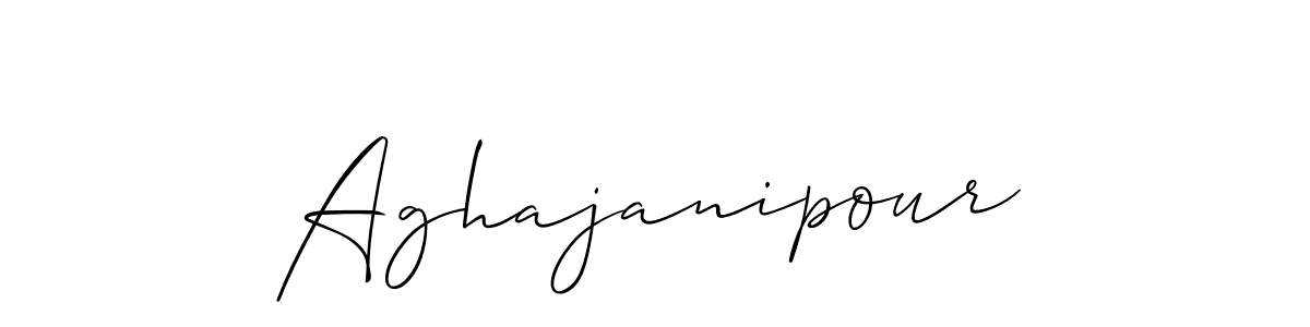 Make a beautiful signature design for name Aghajanipour. With this signature (Allison_Script) style, you can create a handwritten signature for free. Aghajanipour signature style 2 images and pictures png