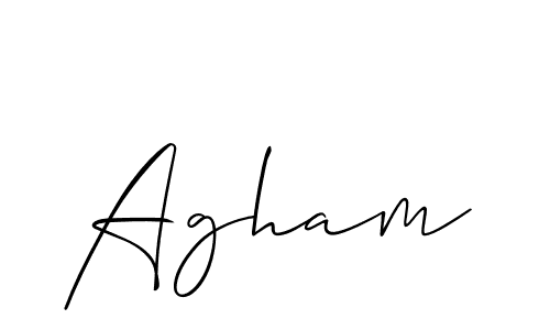 The best way (Allison_Script) to make a short signature is to pick only two or three words in your name. The name Agham include a total of six letters. For converting this name. Agham signature style 2 images and pictures png