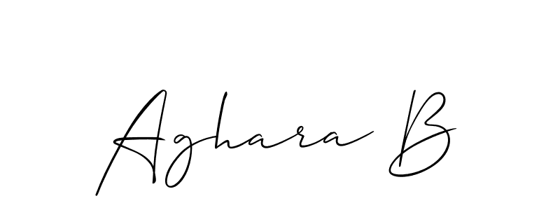 It looks lik you need a new signature style for name Aghara B. Design unique handwritten (Allison_Script) signature with our free signature maker in just a few clicks. Aghara B signature style 2 images and pictures png