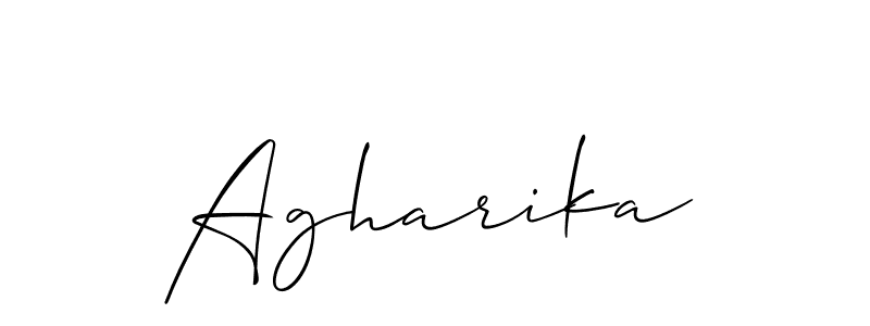 How to make Agharika name signature. Use Allison_Script style for creating short signs online. This is the latest handwritten sign. Agharika signature style 2 images and pictures png