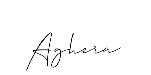 Make a beautiful signature design for name Aghera. With this signature (Allison_Script) style, you can create a handwritten signature for free. Aghera signature style 2 images and pictures png