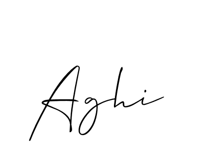 Create a beautiful signature design for name Aghi. With this signature (Allison_Script) fonts, you can make a handwritten signature for free. Aghi signature style 2 images and pictures png