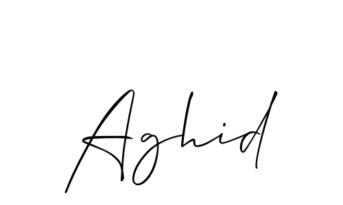 Best and Professional Signature Style for Aghid. Allison_Script Best Signature Style Collection. Aghid signature style 2 images and pictures png