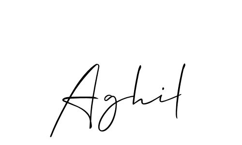 if you are searching for the best signature style for your name Aghil. so please give up your signature search. here we have designed multiple signature styles  using Allison_Script. Aghil signature style 2 images and pictures png