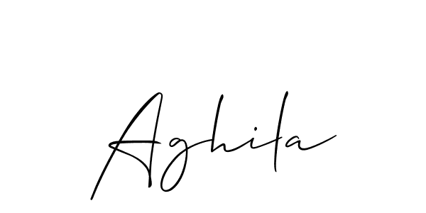 if you are searching for the best signature style for your name Aghila. so please give up your signature search. here we have designed multiple signature styles  using Allison_Script. Aghila signature style 2 images and pictures png