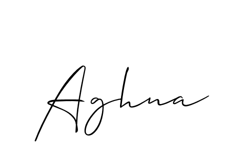 How to make Aghna name signature. Use Allison_Script style for creating short signs online. This is the latest handwritten sign. Aghna signature style 2 images and pictures png