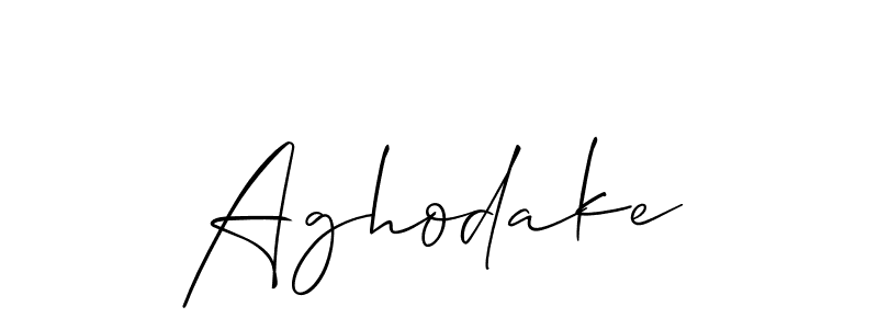 Create a beautiful signature design for name Aghodake. With this signature (Allison_Script) fonts, you can make a handwritten signature for free. Aghodake signature style 2 images and pictures png