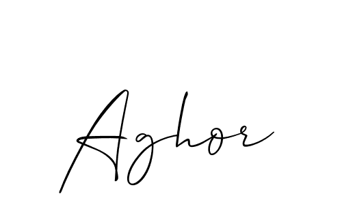 Also we have Aghor name is the best signature style. Create professional handwritten signature collection using Allison_Script autograph style. Aghor signature style 2 images and pictures png