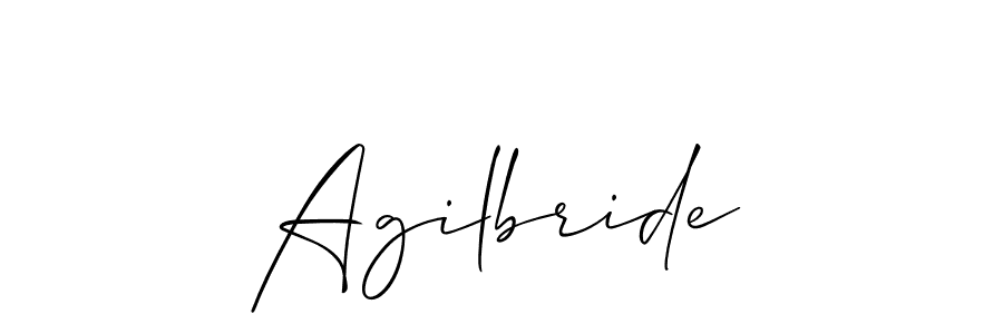 Create a beautiful signature design for name Agilbride. With this signature (Allison_Script) fonts, you can make a handwritten signature for free. Agilbride signature style 2 images and pictures png