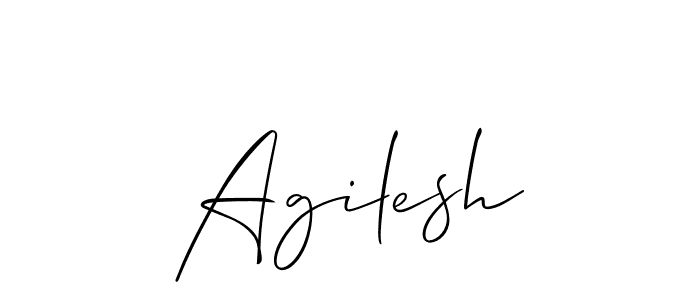 Create a beautiful signature design for name Agilesh. With this signature (Allison_Script) fonts, you can make a handwritten signature for free. Agilesh signature style 2 images and pictures png