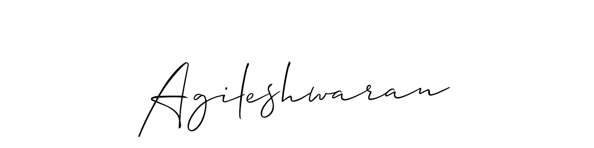 Create a beautiful signature design for name Agileshwaran. With this signature (Allison_Script) fonts, you can make a handwritten signature for free. Agileshwaran signature style 2 images and pictures png