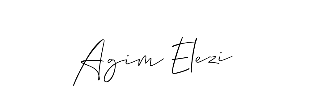 Make a short Agim Elezi signature style. Manage your documents anywhere anytime using Allison_Script. Create and add eSignatures, submit forms, share and send files easily. Agim Elezi signature style 2 images and pictures png