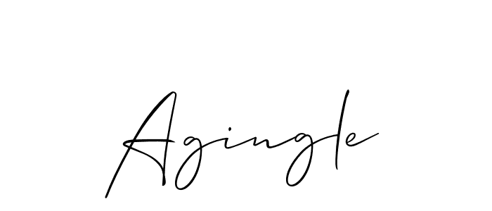 The best way (Allison_Script) to make a short signature is to pick only two or three words in your name. The name Agingle include a total of six letters. For converting this name. Agingle signature style 2 images and pictures png