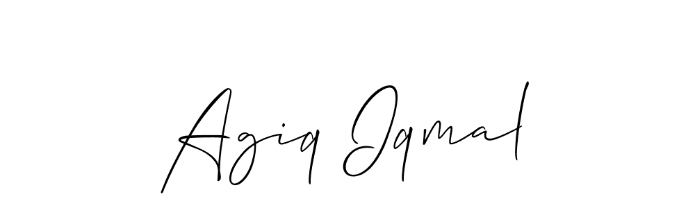 You can use this online signature creator to create a handwritten signature for the name Agiq Iqmal. This is the best online autograph maker. Agiq Iqmal signature style 2 images and pictures png