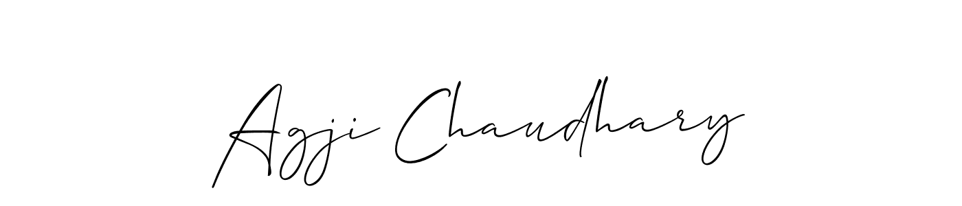 Design your own signature with our free online signature maker. With this signature software, you can create a handwritten (Allison_Script) signature for name Agji Chaudhary. Agji Chaudhary signature style 2 images and pictures png