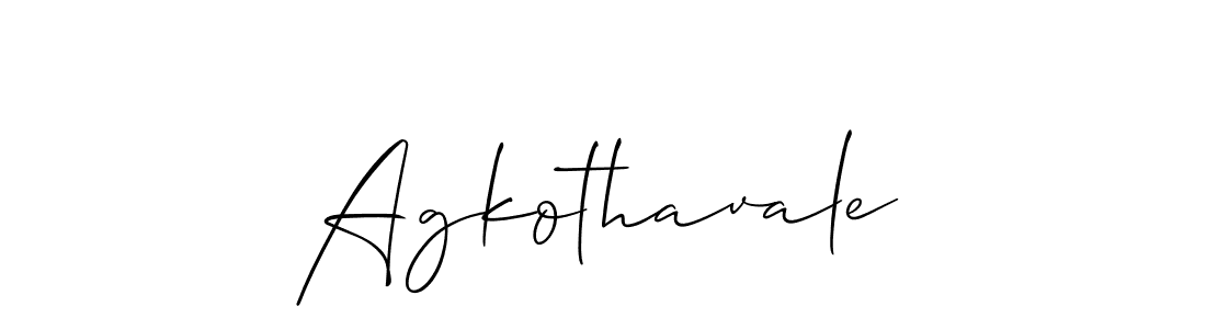 Use a signature maker to create a handwritten signature online. With this signature software, you can design (Allison_Script) your own signature for name Agkothavale. Agkothavale signature style 2 images and pictures png