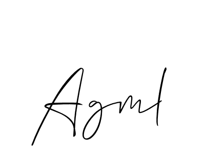 The best way (Allison_Script) to make a short signature is to pick only two or three words in your name. The name Agml include a total of six letters. For converting this name. Agml signature style 2 images and pictures png