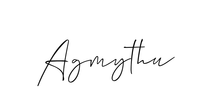 How to Draw Agmythu signature style? Allison_Script is a latest design signature styles for name Agmythu. Agmythu signature style 2 images and pictures png