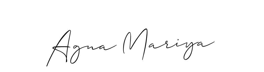 Also we have Agna Mariya name is the best signature style. Create professional handwritten signature collection using Allison_Script autograph style. Agna Mariya signature style 2 images and pictures png