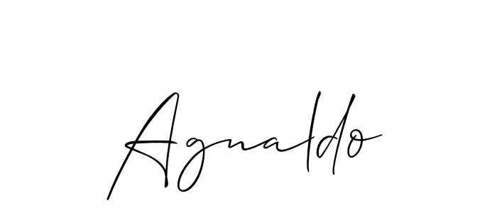 How to make Agnaldo name signature. Use Allison_Script style for creating short signs online. This is the latest handwritten sign. Agnaldo signature style 2 images and pictures png