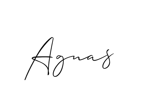 Make a beautiful signature design for name Agnas. Use this online signature maker to create a handwritten signature for free. Agnas signature style 2 images and pictures png