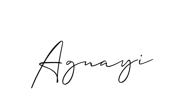 Also You can easily find your signature by using the search form. We will create Agnayi name handwritten signature images for you free of cost using Allison_Script sign style. Agnayi signature style 2 images and pictures png