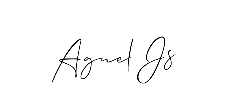 You should practise on your own different ways (Allison_Script) to write your name (Agnel Js) in signature. don't let someone else do it for you. Agnel Js signature style 2 images and pictures png