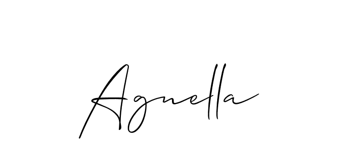 You should practise on your own different ways (Allison_Script) to write your name (Agnella) in signature. don't let someone else do it for you. Agnella signature style 2 images and pictures png