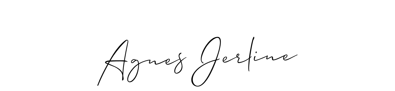 The best way (Allison_Script) to make a short signature is to pick only two or three words in your name. The name Agnes Jerline include a total of six letters. For converting this name. Agnes Jerline signature style 2 images and pictures png