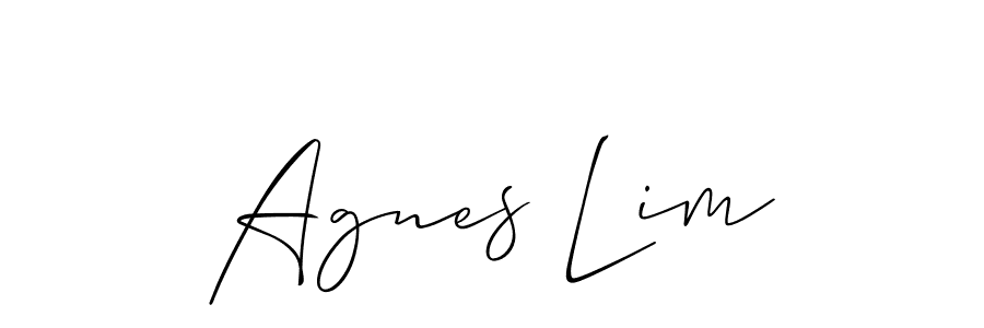 Create a beautiful signature design for name Agnes Lim. With this signature (Allison_Script) fonts, you can make a handwritten signature for free. Agnes Lim signature style 2 images and pictures png