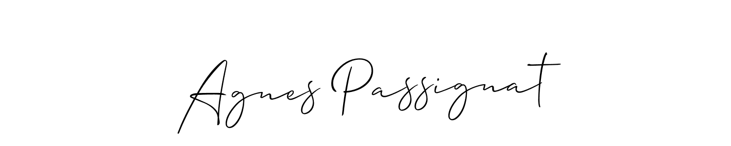 Once you've used our free online signature maker to create your best signature Allison_Script style, it's time to enjoy all of the benefits that Agnes Passignat name signing documents. Agnes Passignat signature style 2 images and pictures png