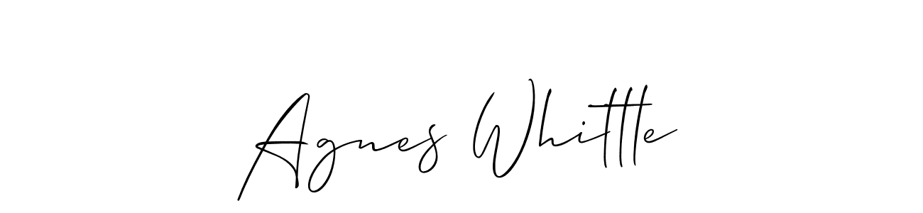 Also we have Agnes Whittle name is the best signature style. Create professional handwritten signature collection using Allison_Script autograph style. Agnes Whittle signature style 2 images and pictures png