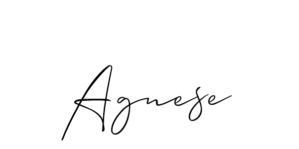 Agnese stylish signature style. Best Handwritten Sign (Allison_Script) for my name. Handwritten Signature Collection Ideas for my name Agnese. Agnese signature style 2 images and pictures png