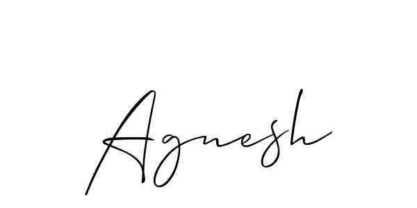 Best and Professional Signature Style for Agnesh. Allison_Script Best Signature Style Collection. Agnesh signature style 2 images and pictures png
