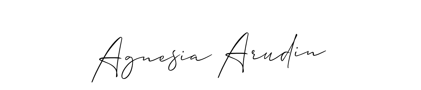 Also You can easily find your signature by using the search form. We will create Agnesia Arudin name handwritten signature images for you free of cost using Allison_Script sign style. Agnesia Arudin signature style 2 images and pictures png