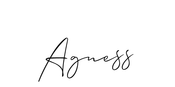 Allison_Script is a professional signature style that is perfect for those who want to add a touch of class to their signature. It is also a great choice for those who want to make their signature more unique. Get Agness name to fancy signature for free. Agness signature style 2 images and pictures png