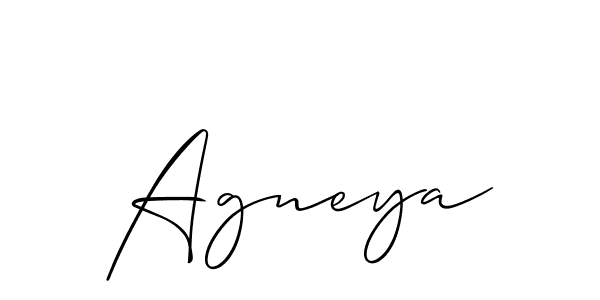 Also we have Agneya name is the best signature style. Create professional handwritten signature collection using Allison_Script autograph style. Agneya signature style 2 images and pictures png