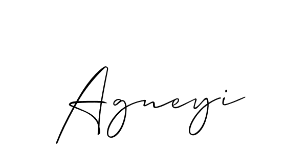 This is the best signature style for the Agneyi name. Also you like these signature font (Allison_Script). Mix name signature. Agneyi signature style 2 images and pictures png