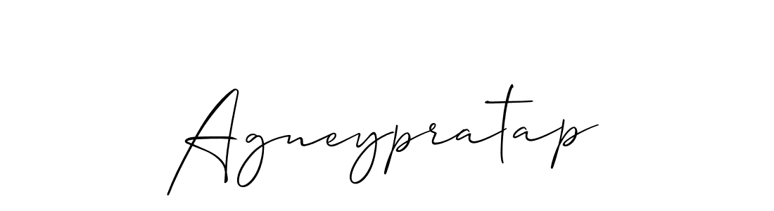 Use a signature maker to create a handwritten signature online. With this signature software, you can design (Allison_Script) your own signature for name Agneypratap. Agneypratap signature style 2 images and pictures png